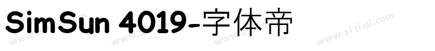 SimSun 4019字体转换